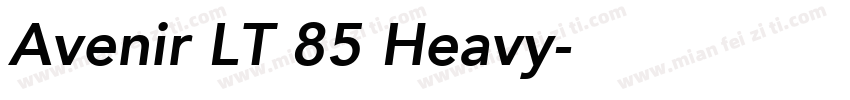 Avenir LT 85 Heavy字体转换